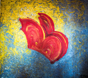 Dalla luce - silicone su acciaio zincato - cm 120x120