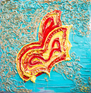 Farfalla - silicone su acciaio zincato cm 95x95