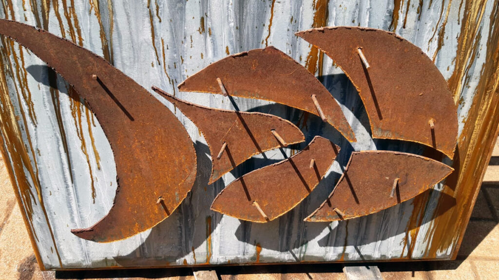 Serie Mare - Corten su lamiera zincata ossidata- Quadro scultura