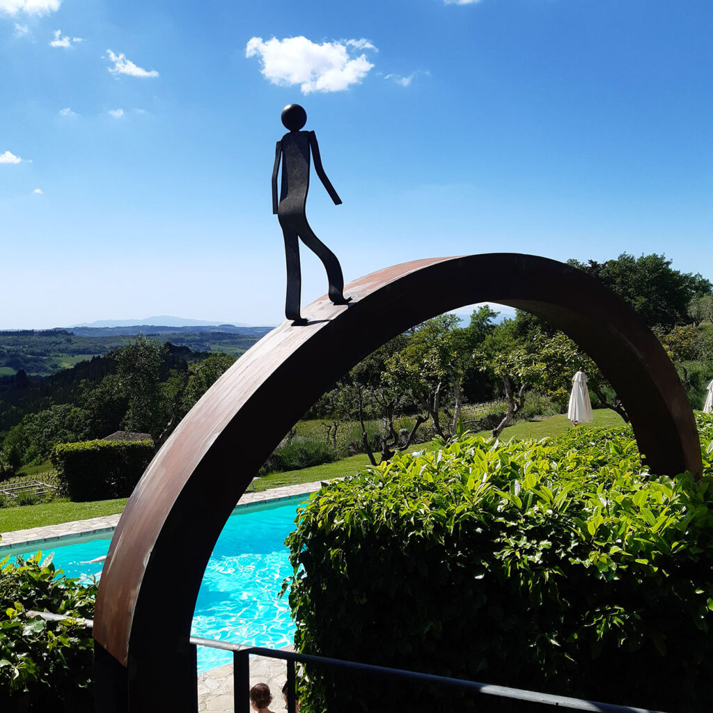 L'OMINO - acciaio su ferro ossidato - Villa i Barronci Firenze