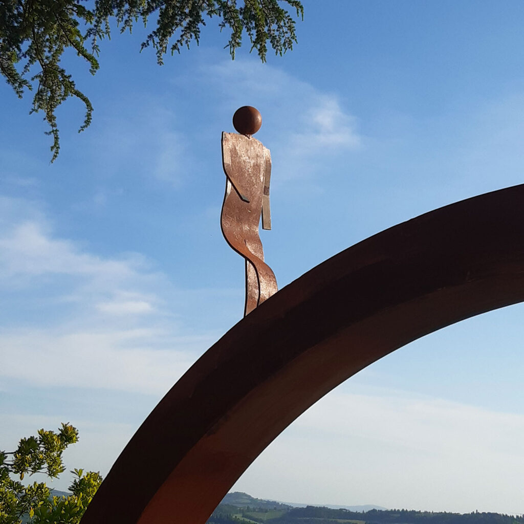 L'OMINO - acciaio su ferro ossidato - Villa i Barronci Firenze