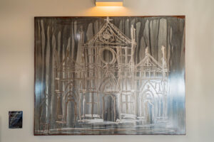 Quadro arte contemporanea - Santa Croce Firenze - Acciaio zincato molato