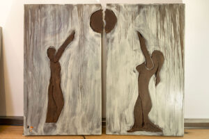 CON MARTE corten su corten sfumato 110x65x2